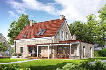  Projekt domu Tymon G1 (wersja A) energo (WRC2789) - projekt domu parterowego z poddaszem - Zdjęcie 1