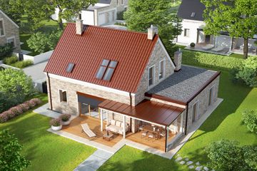  Projekt domu Tymon G1 (wersja A) energo (WRC2789) - projekt domu parterowego z poddaszem - Zdjęcie 3