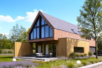  Projekt domu A-54 (PZB1075) - projekt domu parterowego z poddaszem - Zdjęcie 1