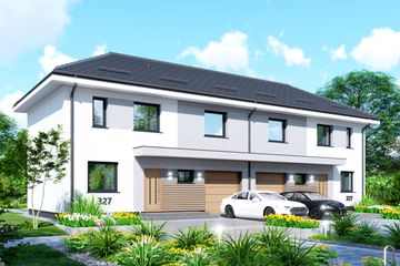  Projekt domu APS 327 dwulokalowy (LUA1560) - projekt domu parterowego z poddaszem - Zdjęcie 1