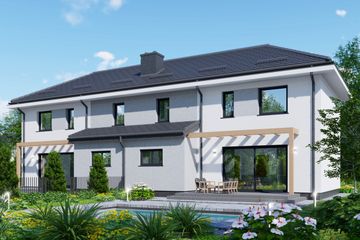  Projekt domu APS 327 dwulokalowy (LUA1560) - projekt domu parterowego z poddaszem - Zdjęcie 2