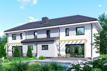  Projekt domu APS 327 dwulokalowy (LUA1560) - projekt domu parterowego z poddaszem - Zdjęcie 2