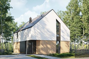  Projekt domu HomeKoncept 100 (KRX1198) - projekt domu parterowego z poddaszem - Zdjęcie 1