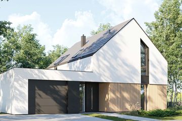  Projekt domu HomeKoncept 100 G1 (KRX1199) - projekt domu parterowego z poddaszem - Zdjęcie 1