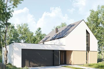  Projekt domu HomeKoncept 100 G1 (KRX1199) - projekt domu parterowego z poddaszem - Zdjęcie 2