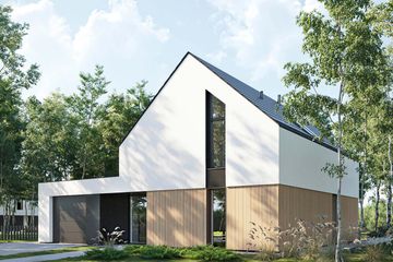  Projekt domu HomeKoncept 100 G1 (KRX1199) - projekt domu parterowego z poddaszem - Zdjęcie 3