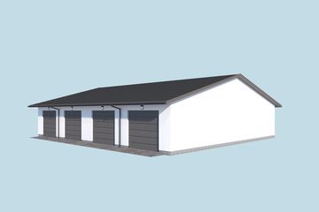  Projekt garażu G94A garaż ośmiostanowiskowy (SLN2794) - projekt garażu parterowego - Zdjęcie 4
