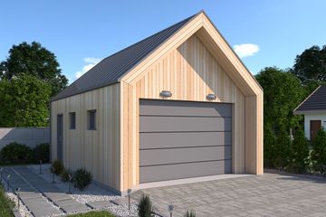  Projekt garażu G351 garaż jednostanowiskowy (SLN2796) - projekt garażu parterowego - Zdjęcie 1