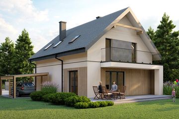  Projekt domu na Jodłowej (WBF1001) - projekt domu parterowego z poddaszem - Zdjęcie 9