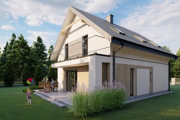  Projekt domu na Jodłowej (WBF1001) - projekt domu parterowego z poddaszem - Zdjęcie 10