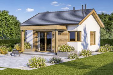  Projekt domu letniskowego D315 (WAI1429) - projekt domu parterowego - Zdjęcie 1