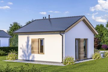  Projekt domu letniskowego D315 (WAI1429) - projekt domu parterowego - Zdjęcie 2