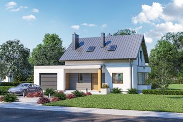  Projekt domu D306 (WAI1427) - projekt domu parterowego z poddaszem - Zdjęcie 1