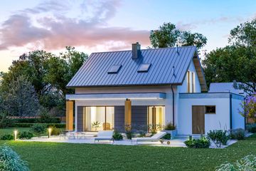  Projekt domu D306 (WAI1427) - projekt domu parterowego z poddaszem - Zdjęcie 3