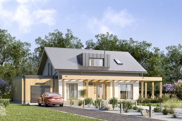  Projekt domu D333B (WAI1435) - projekt domu parterowego z poddaszem - Zdjęcie 1