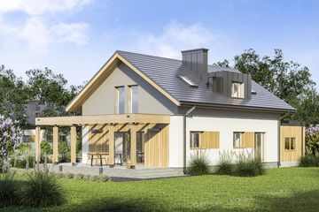  Projekt domu D333B (WAI1435) - projekt domu parterowego z poddaszem - Zdjęcie 2