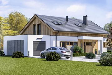  Projekt domu D316B (WAI1436) - projekt domu parterowego z poddaszem - Zdjęcie 1