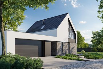  Projekt domu HomeKoncept 101 G2 (KRX1206) - projekt domu parterowego z poddaszem - Zdjęcie 1