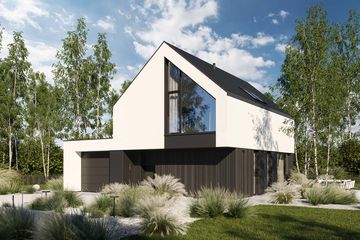  Projekt domu HomeKoncept 101 G1 (KRX1205) - projekt domu parterowego z poddaszem - Zdjęcie 3