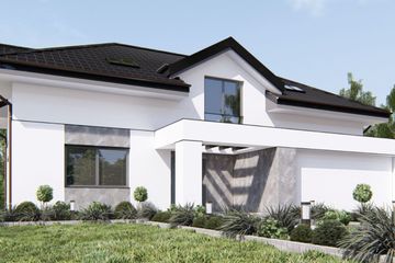  Projekt domu uA229 (WCB1374) - projekt domu parterowego z poddaszem - Zdjęcie 1