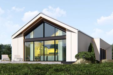 Projekt domu uA229 - parterowy dom o powierzchni 124,16 m², dach dwuspadowy - ujęcie 2
