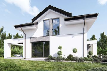  Projekt domu uA229 (WCB1374) - projekt domu parterowego z poddaszem - Zdjęcie 3