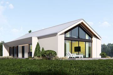Projekt domu uA229 - parterowy dom o powierzchni 124,16 m², dach dwuspadowy - ujęcie 5