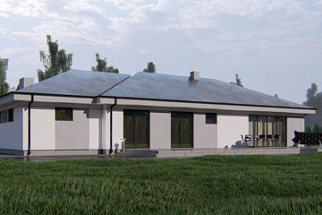  Projekt domu uA233 (WCB1375) - projekt domu parterowego - Zdjęcie 4