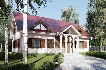  Projekt domu uA286 (WCB1381) - projekt domu parterowego - Zdjęcie 1