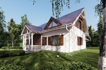  Projekt domu uA286 (WCB1381) - projekt domu parterowego - Zdjęcie 2