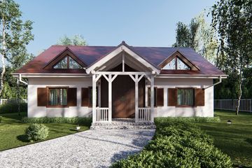  Projekt domu uA286 (WCB1381) - projekt domu parterowego - Zdjęcie 3