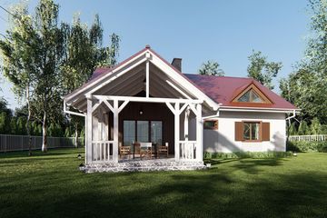  Projekt domu uA286 (WCB1381) - projekt domu parterowego - Zdjęcie 4