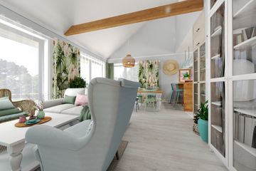 Projekt domu KA220 SZ - parterowy dom o powierzchni 81,68 m², dach dwuspadowy - ujęcie 5