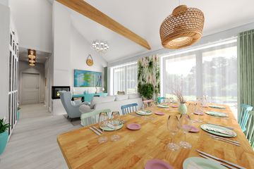 Projekt domu KA220 SZ - parterowy dom o powierzchni 81,68 m², dach dwuspadowy - ujęcie 18