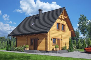  Projekt domu Grochowo aa 70 dw (KRP2626) - projekt domu parterowego z poddaszem - Zdjęcie 1