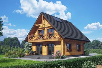  Projekt domu Gryfice aa 70 dw (KRP2625) - projekt domu parterowego z poddaszem - Zdjęcie 2