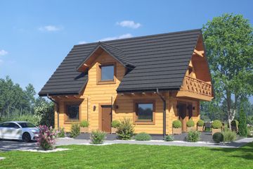  Projekt domu Miłowo aa 70 dw (KRP2624) - projekt domu parterowego z poddaszem - Zdjęcie 1
