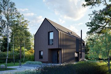 Projekt domu Moniczka IV (wersja B) energo - parterowy z poddaszem dom o powierzchni 89,47 m², dach dwuspadowy - ujęcie 6