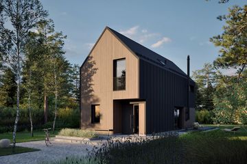 Projekt domu Moniczka IV (wersja B) energo - parterowy z poddaszem dom o powierzchni 89,47 m², dach dwuspadowy - ujęcie 9