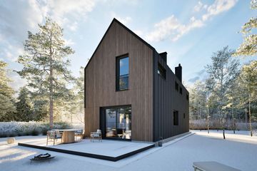 Projekt domu Moniczka IV (wersja B) energo - parterowy z poddaszem dom o powierzchni 89,47 m², dach dwuspadowy - ujęcie 13