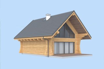  Projekt domu L-308 (SLU1024) - projekt domu parterowego z poddaszem - Zdjęcie 3