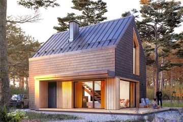  Projekt domu Pestka (BSA2324) - projekt domu parterowego z poddaszem - Zdjęcie 1