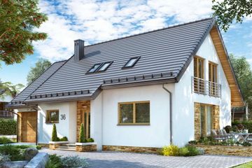  Projekt domu Bw-36 wariant 18 (JGC1248) - projekt domu parterowego z poddaszem - Zdjęcie 1