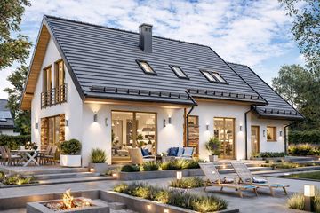  Projekt domu Bw-36 wariant 18 (JGC1248) - projekt domu parterowego z poddaszem - Zdjęcie 1