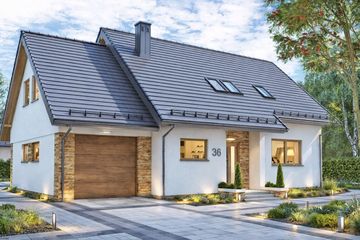  Projekt domu Bw-36 wariant 18 (JGC1248) - projekt domu parterowego z poddaszem - Zdjęcie 3