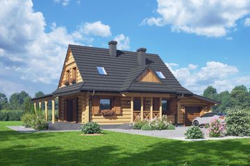  Projekt domu Zawoja dw 16 (KRP2634) - projekt domu parterowego z poddaszem - Zdjęcie 1