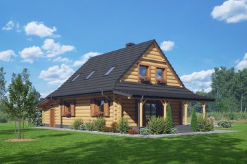  Projekt domu Zawoja dw 16 (KRP2634) - projekt domu parterowego z poddaszem - Zdjęcie 2