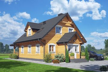  Projekt domu Rydzowo 33 dws (KRP2632) - projekt domu parterowego z poddaszem - Zdjęcie 1