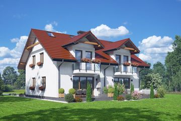  Projekt domu Piaskowo 5 ab (KRP2631) - projekt domu parterowego z poddaszem - Zdjęcie 2