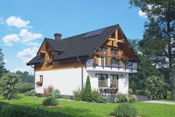  Projekt domu Osieczno aa 70 (KRP2630) - projekt domu parterowego z poddaszem - Zdjęcie 2